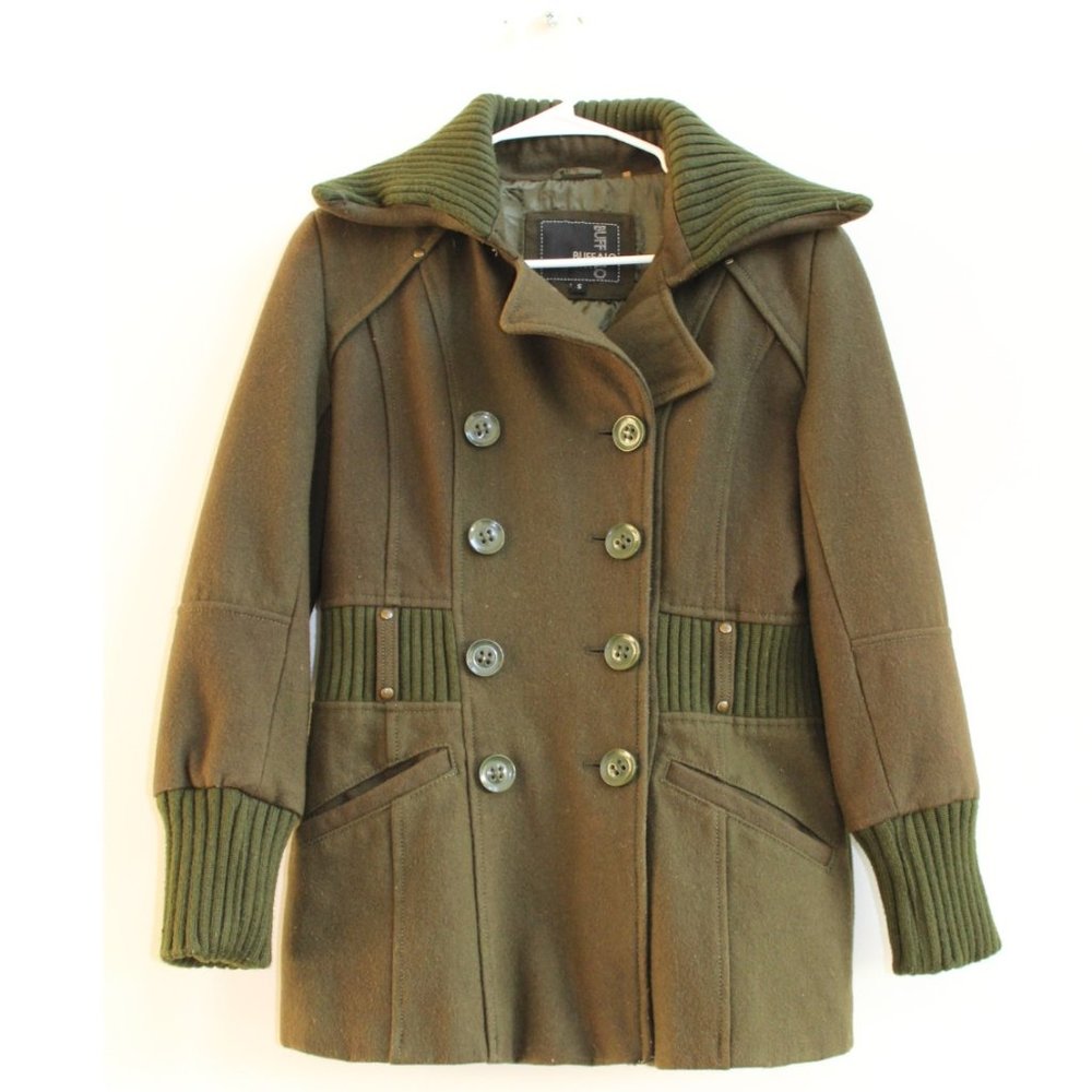 Buffalo David Outerwear, Olive drab, Wool-blend, jacket, Size S